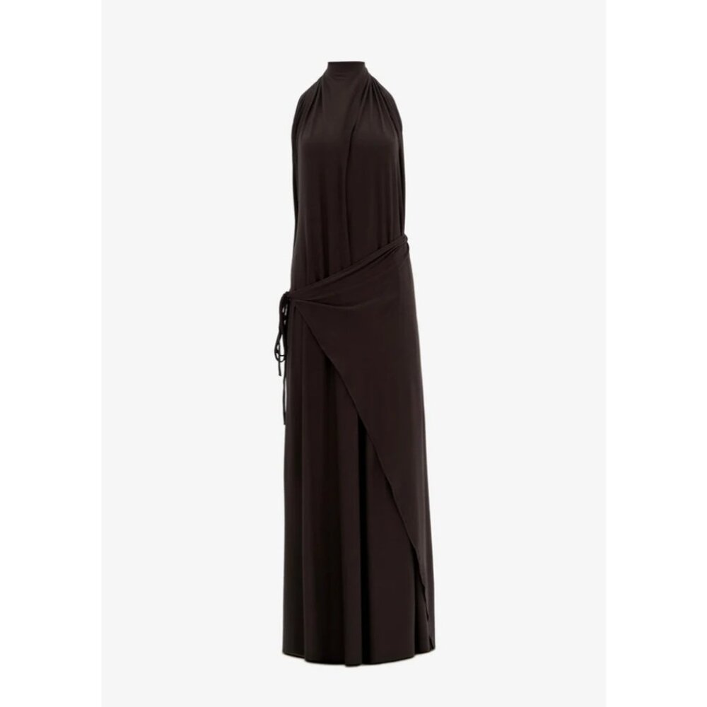 Diana Milkanova Studio Gaia Dress in Chocolate Brown One Size New Womens Maxi - Picture 10 of 16